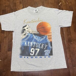 Vintage 90s Kentucky Wildcats 1997 NCAA Basketball BBN Nutmeg T-Shirt Large‎ UK